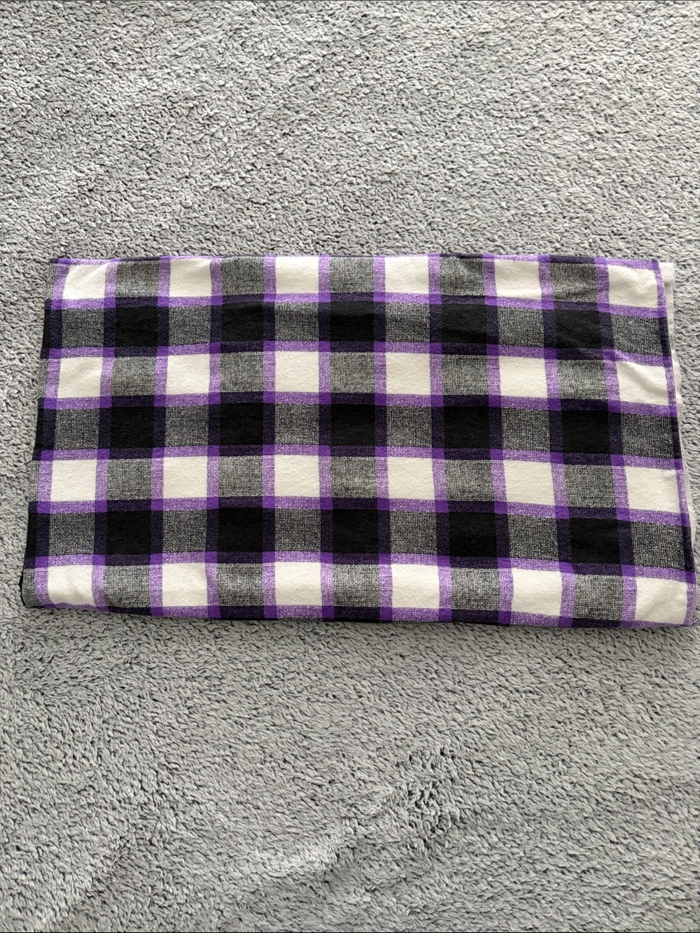 Purple Plaid Kids Bib - Soft Check Pattern